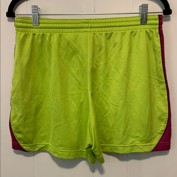 Nike Lime Green and Purple Athletic Dri-Fit Shorts Lightweight Performance - Picture 2 of 3